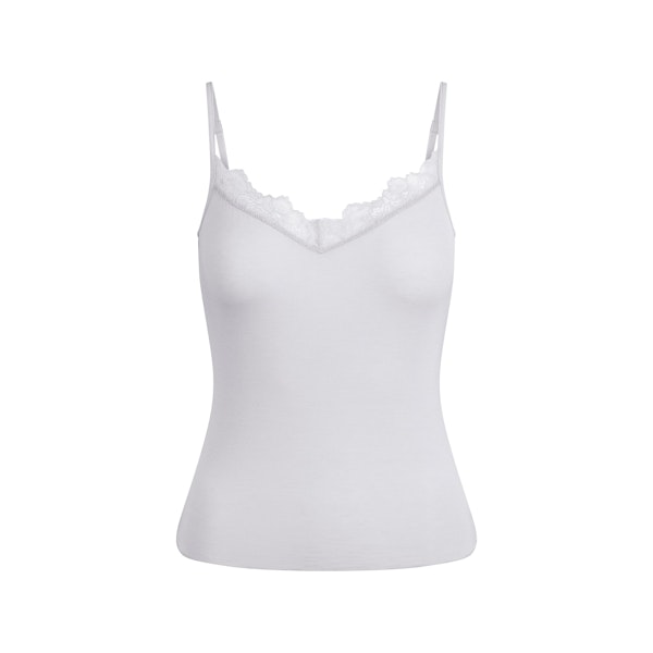 SHEER MODAL LACE CAMI | MIST FLAT ON A WHITE BACKGROUND | FLT