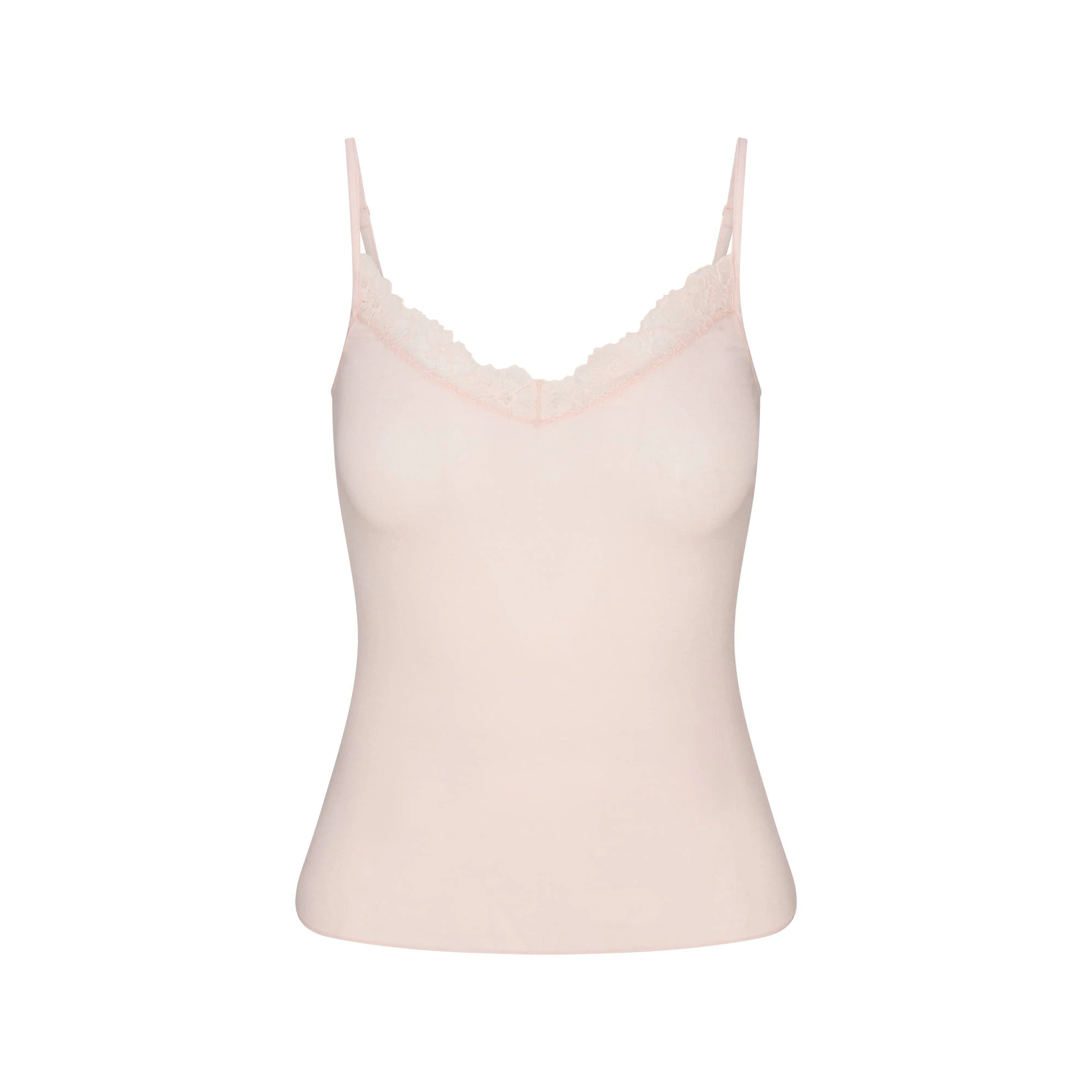 SHEER MODAL LACE CAMI | PRIMROSE FLAT ON A WHITE BACKGROUND | FLT