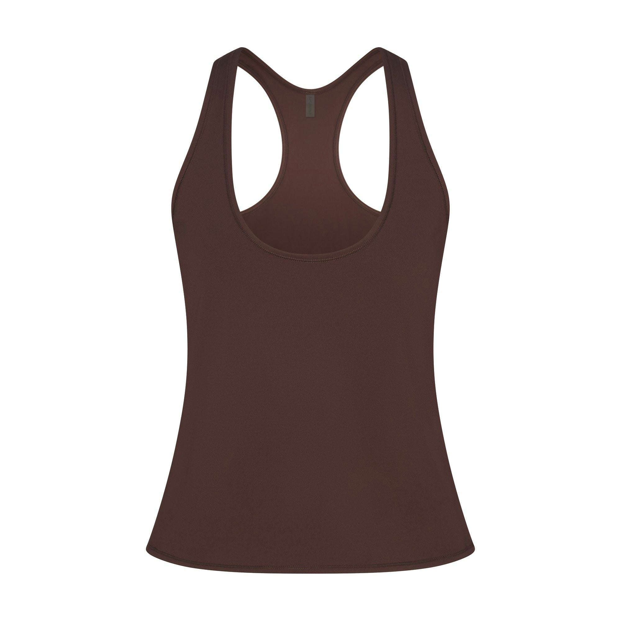 NikeSKIMS AIRY RACER BACK TANK | DARK SEPIA FLAT ON A WHITE BACKGROUND | FLT