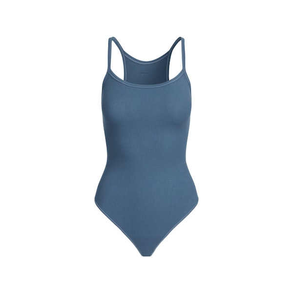 COTTON RIB CAMI BODYSUIT | HARBOR FLAT ON A WHITE BACKGROUND | FLT