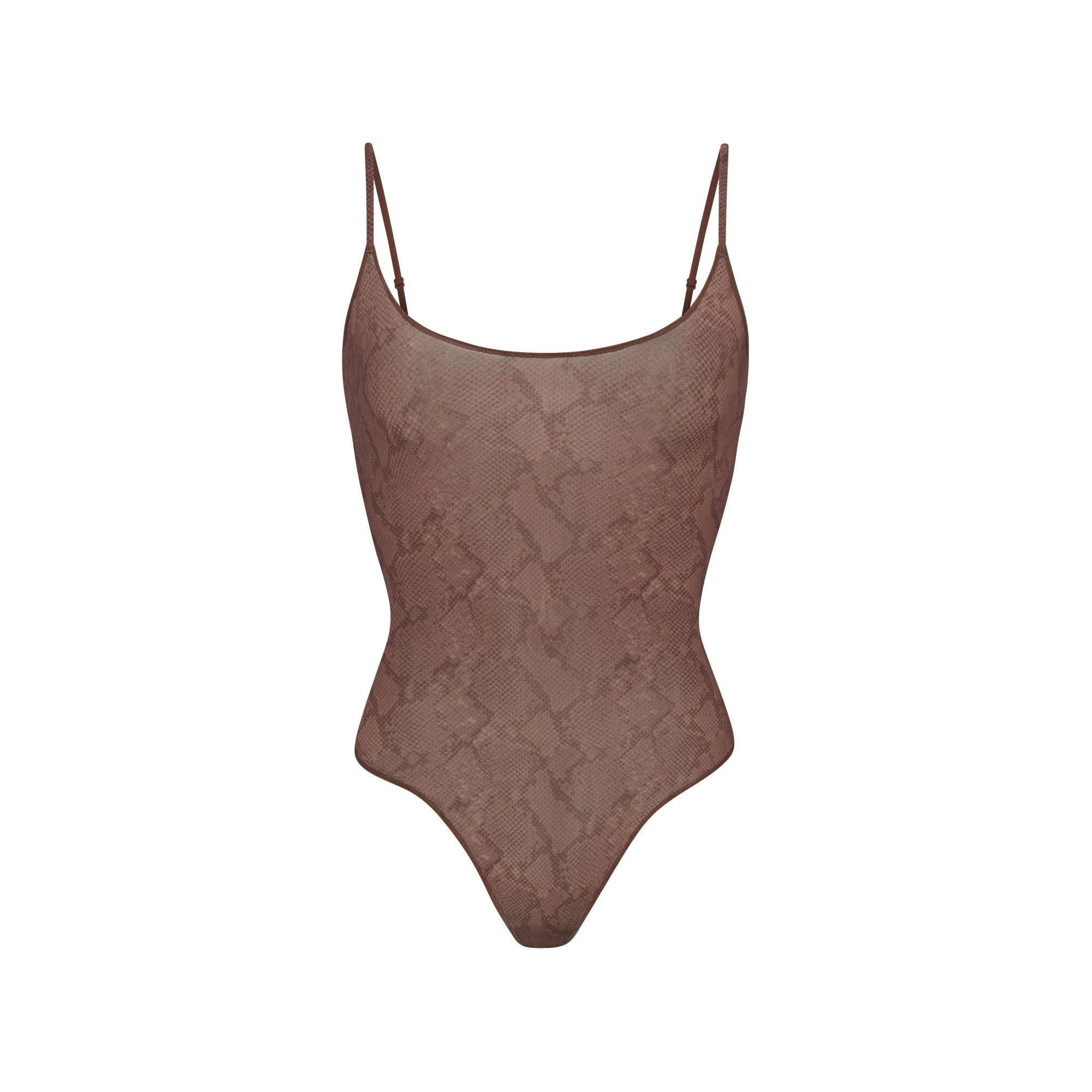 MILKY SHEER CAMI BODYSUIT | JASPER SNAKE PRINT