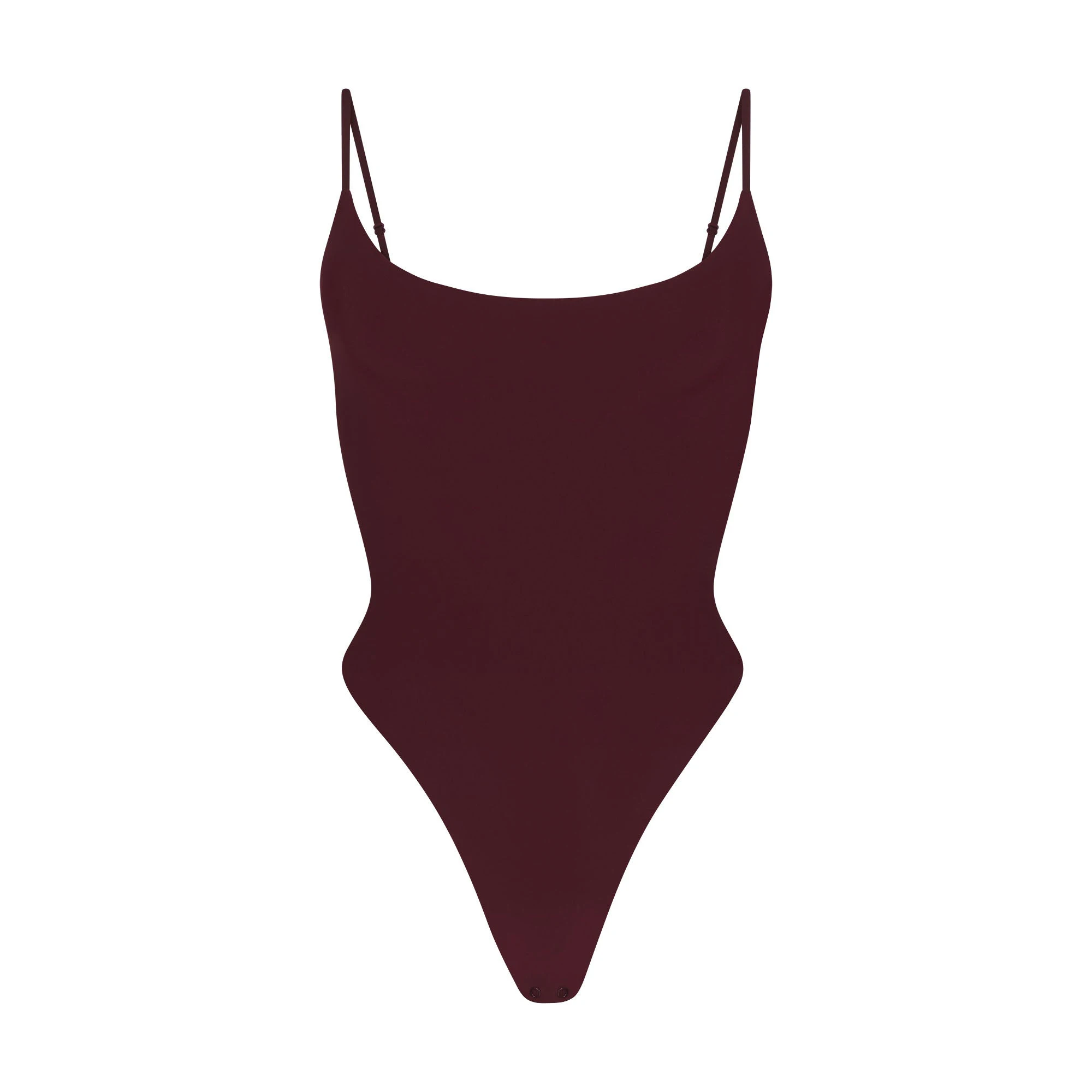 FITS EVERYBODY CAMI BODYSUIT | CURRANT FLAT ON A WHITE BACKGROUND | FLT