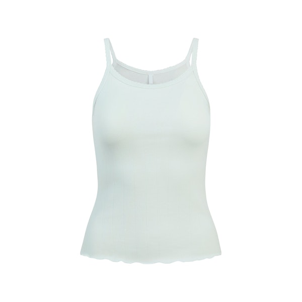 DROP NEEDLE POINTELLE LONG CAMI | FROST FLAT ON A WHITE BACKGROUND | FLT