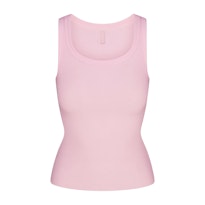 COTTON RIB SCOOP NECK TANK