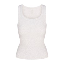 COTTON RIB SCOOP NECK TANK