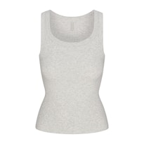 COTTON RIB SCOOP NECK TANK