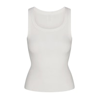 COTTON RIB SCOOP NECK TANK