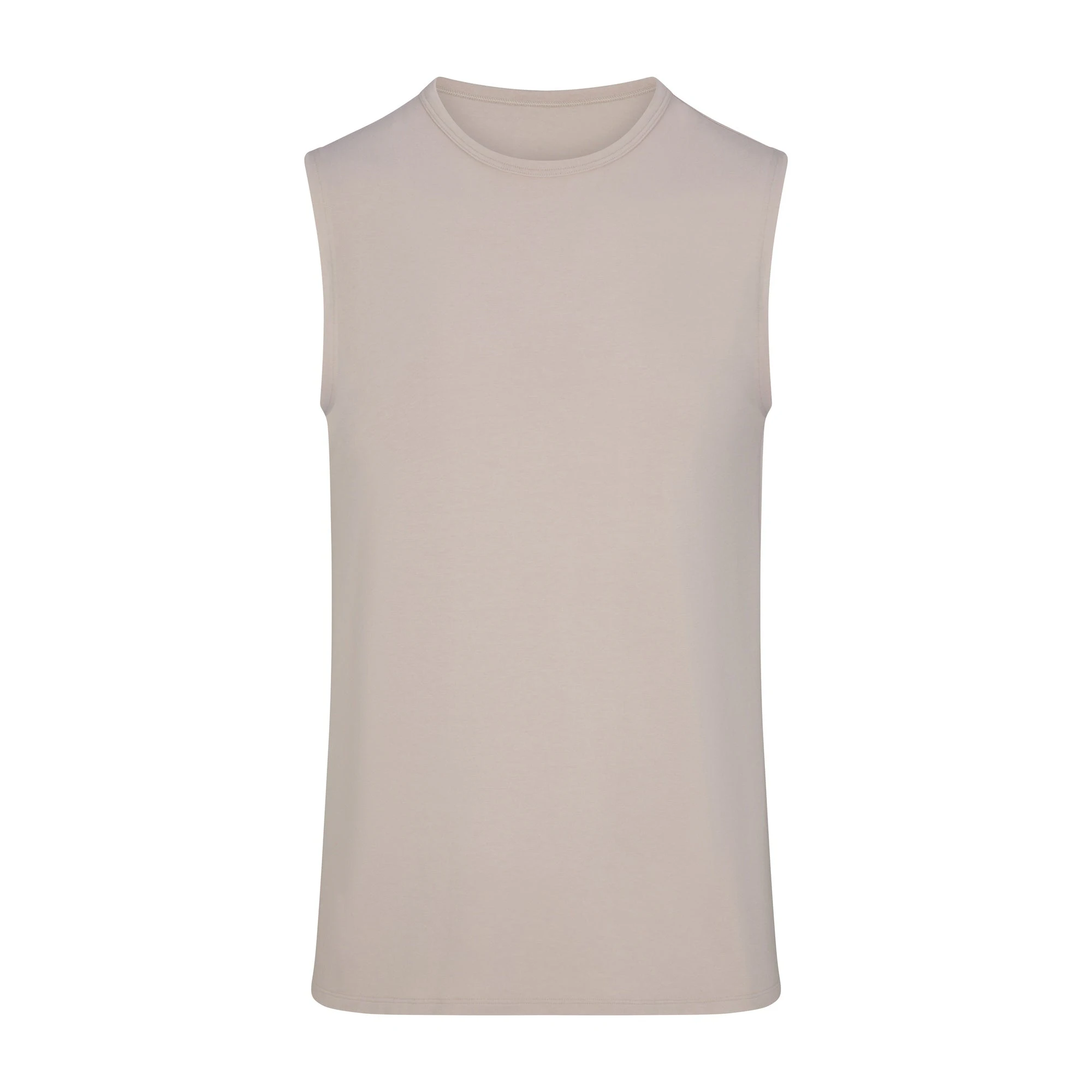 JERSEY SLEEP MENS TANK | STONE (MENS TANKS) FLAT ON A WHITE BACKGROUND | FLT