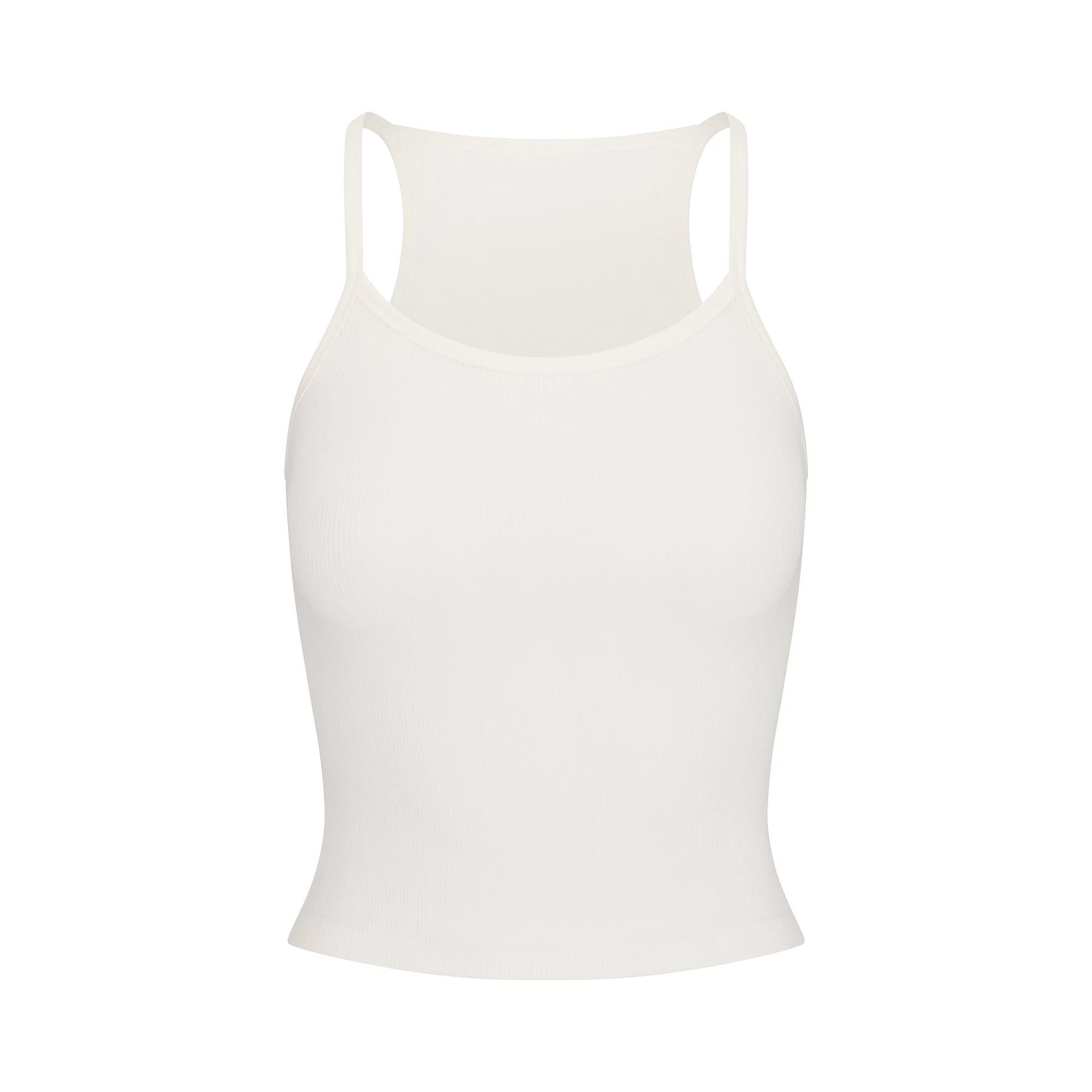 COTTON RIB CAMI | MARBLE(TANKS, TOPS) FLAT ON A WHITE BACKGROUND | FLT