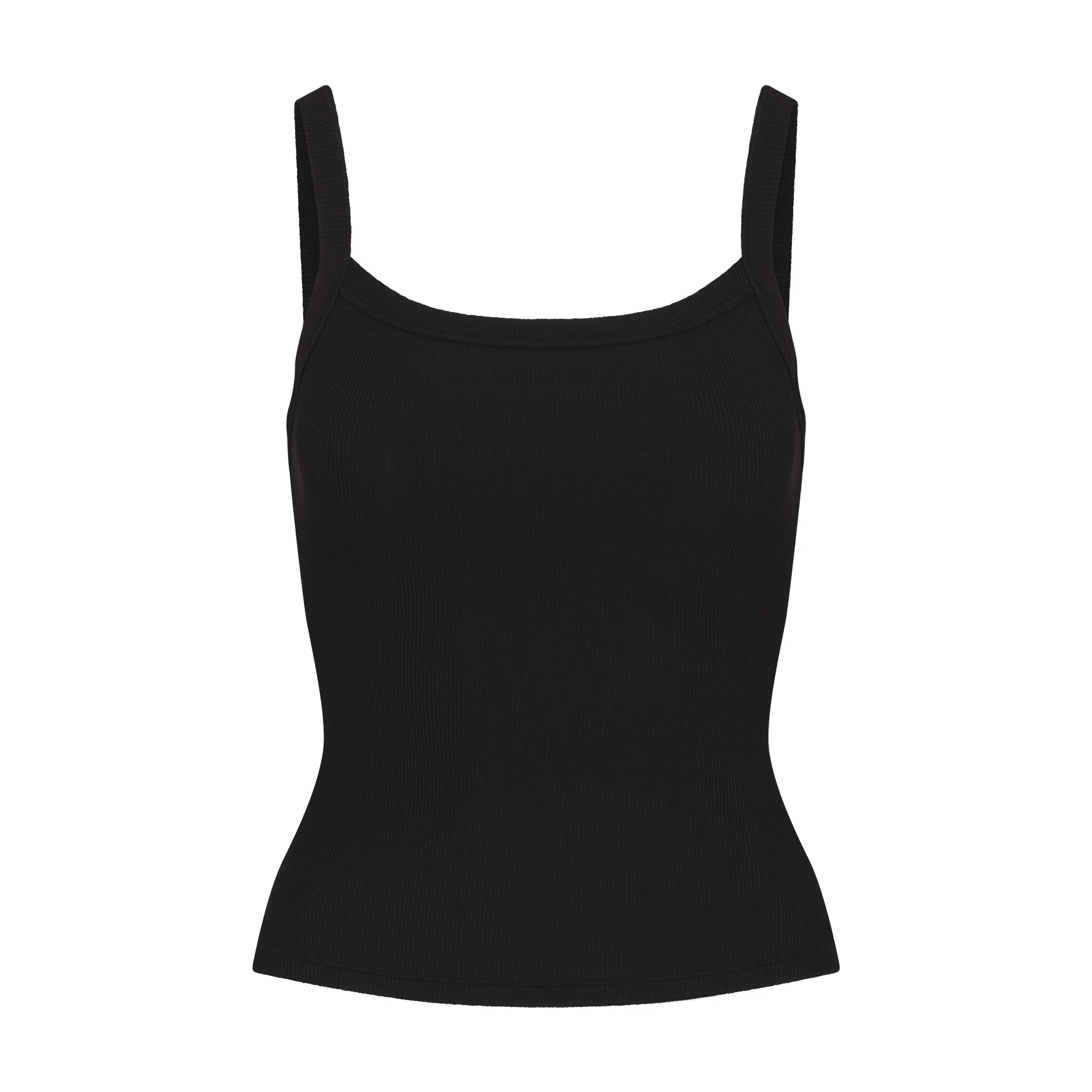 SOFT LOUNGE SCOOP NECK TANK | ONYX (TANKS, TOPS) ON A WHITE BACKGROUND