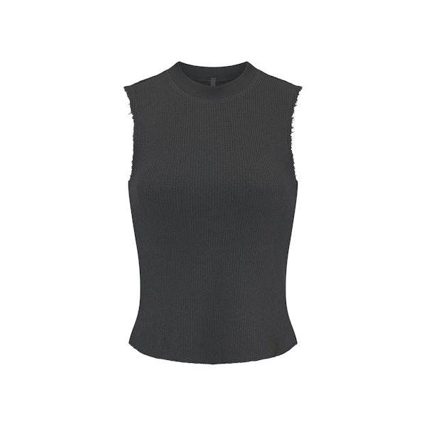 HEAVY WAFFLE TANK | ASH (TANKS) FLAT ON A WHITE BACKGROUND | FLT