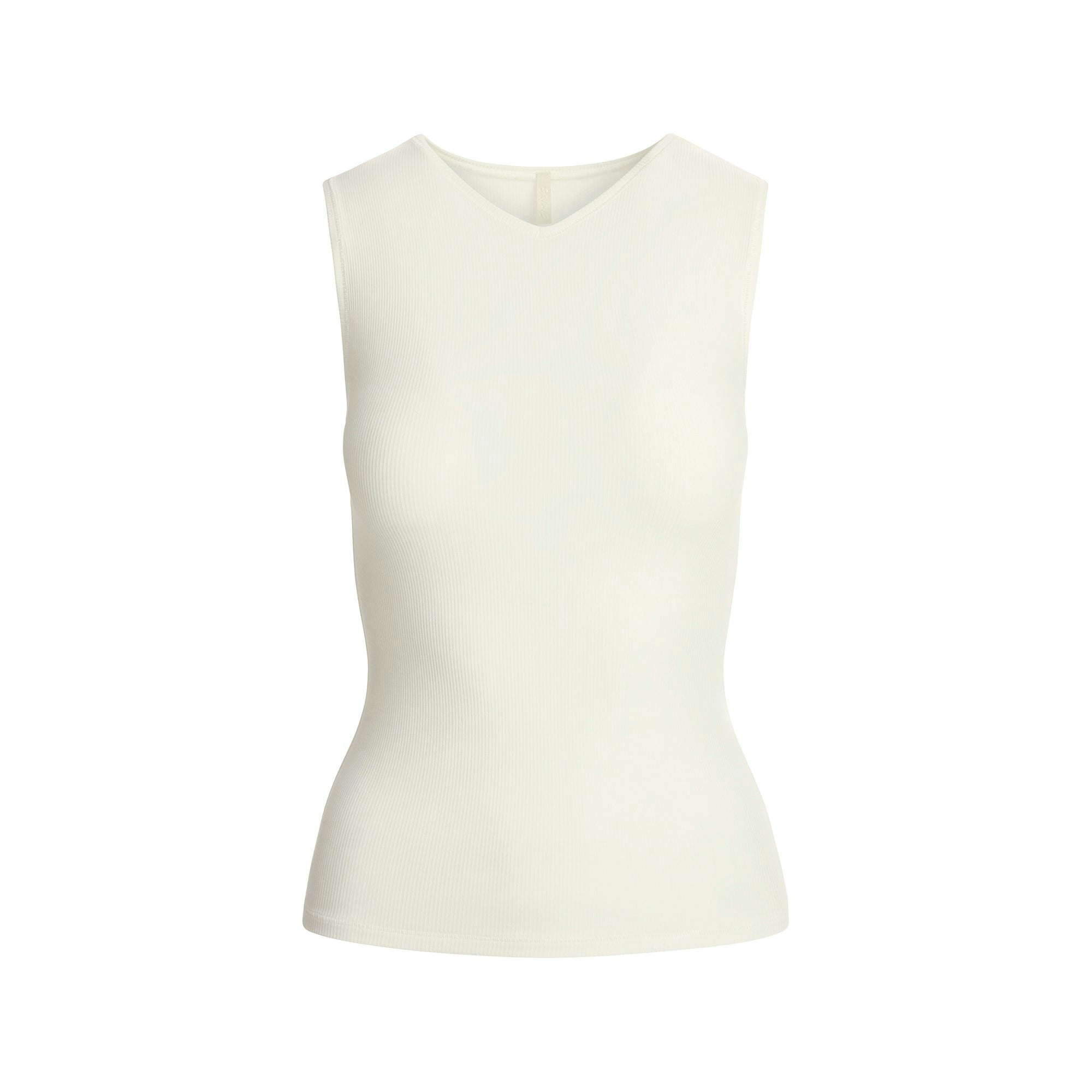 SOFT LOUNGE V NECK TANK | MARBLE FLAT ON A WHITE BACKGROUND | FLT
