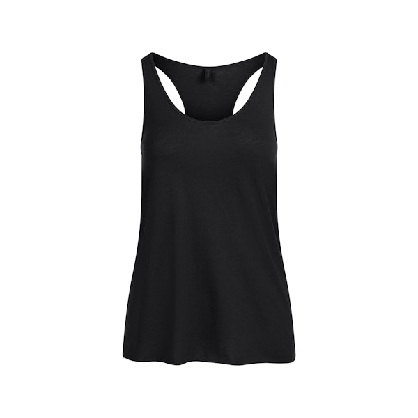 RELAXED TEES RACERBACK TANK | ONYX FLAT ON A WHITE BACKGROUND | FLT