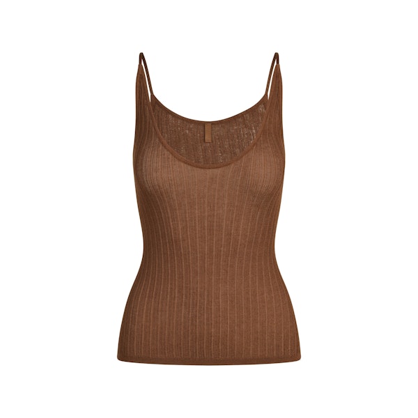 SHEER KNIT TANK | BISON FLAT ON A WHITE BACKGROUND | FLT