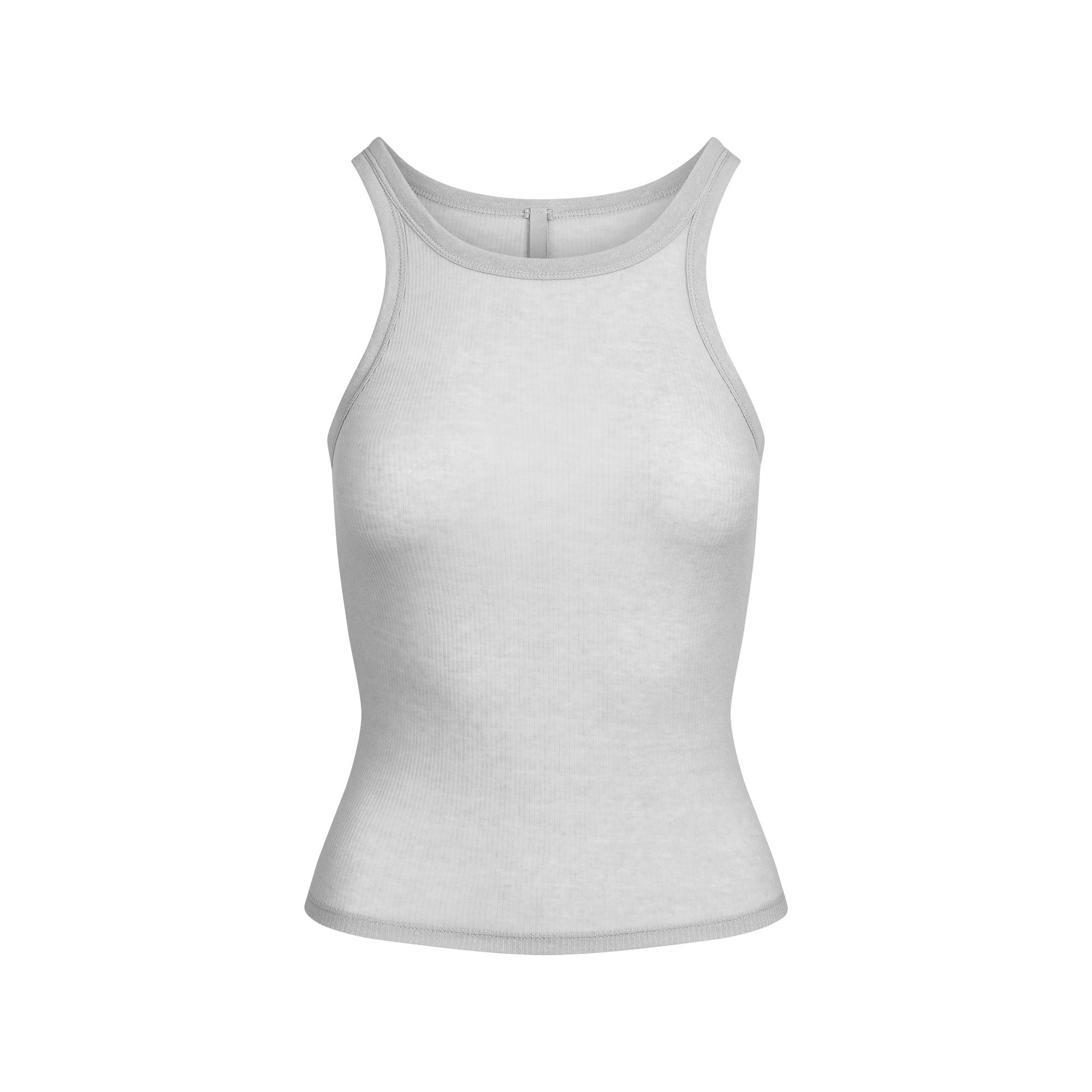 SHEER COTTON TANK | LIGHT HEATHER GREY FLAT ON A WHITE BACKGROUND | FLT