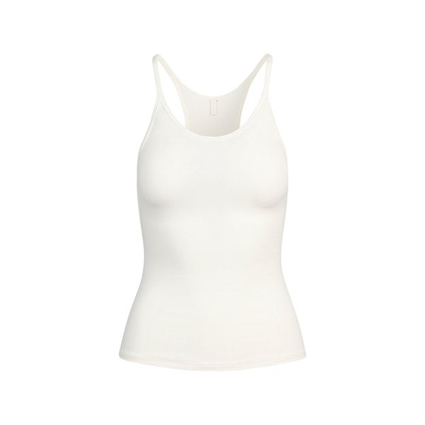 COTTON JERSEY RACERBACK TANK | MARBLE FLAT ON A WHITE BACKGROUND | FLT