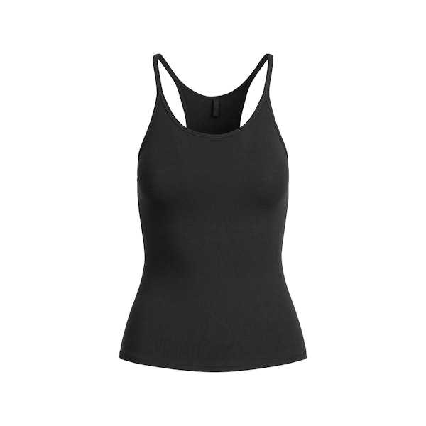 COTTON JERSEY RACERBACK TANK | SOOT FLAT ON A WHITE BACKGROUND | FLT