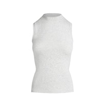 COTTON JERSEY MOCK NECK TANK