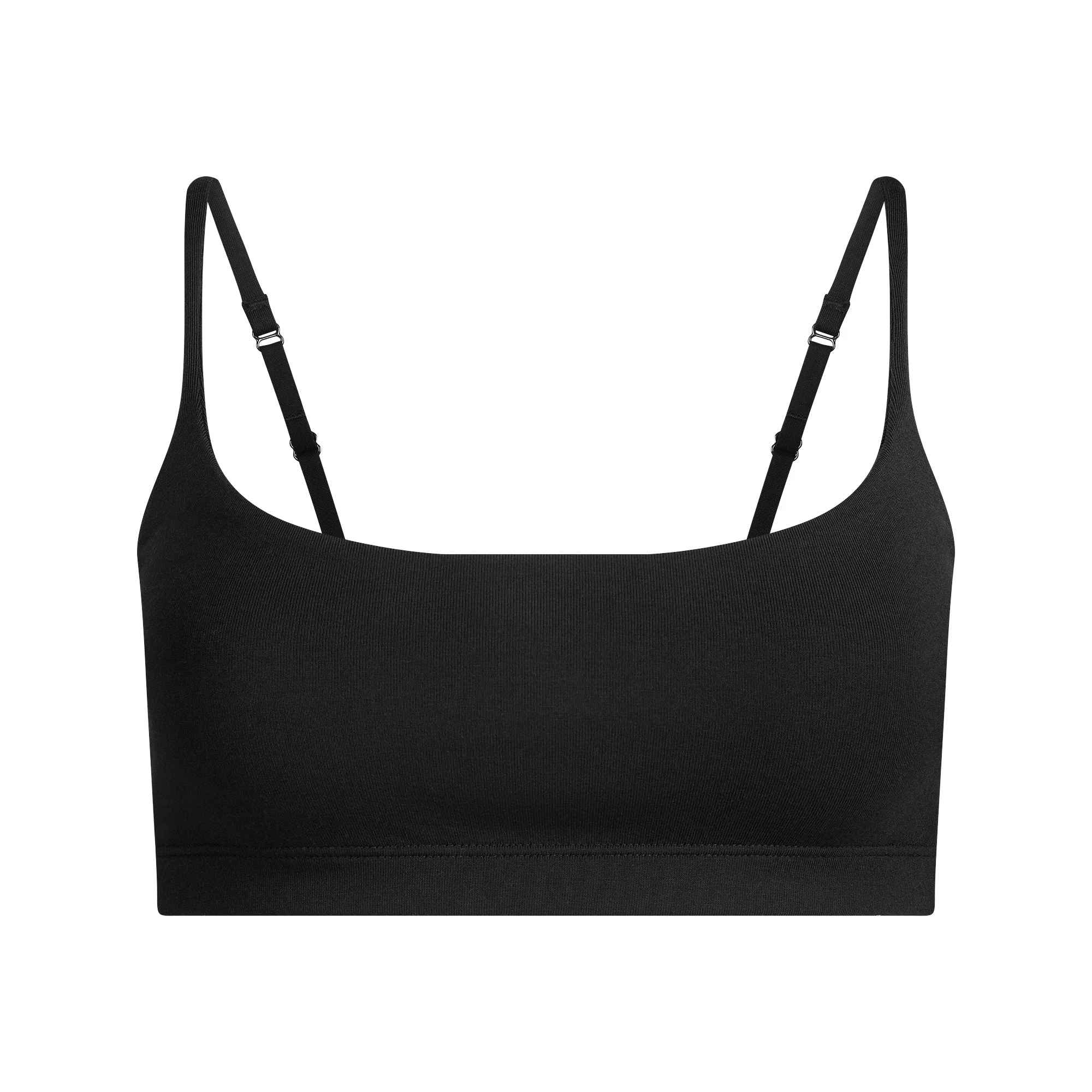 SMOOTH LAYERS SCOOP BRALETTE | OBSIDIAN FLAT ON A WHITE BACKGROUND | FLT