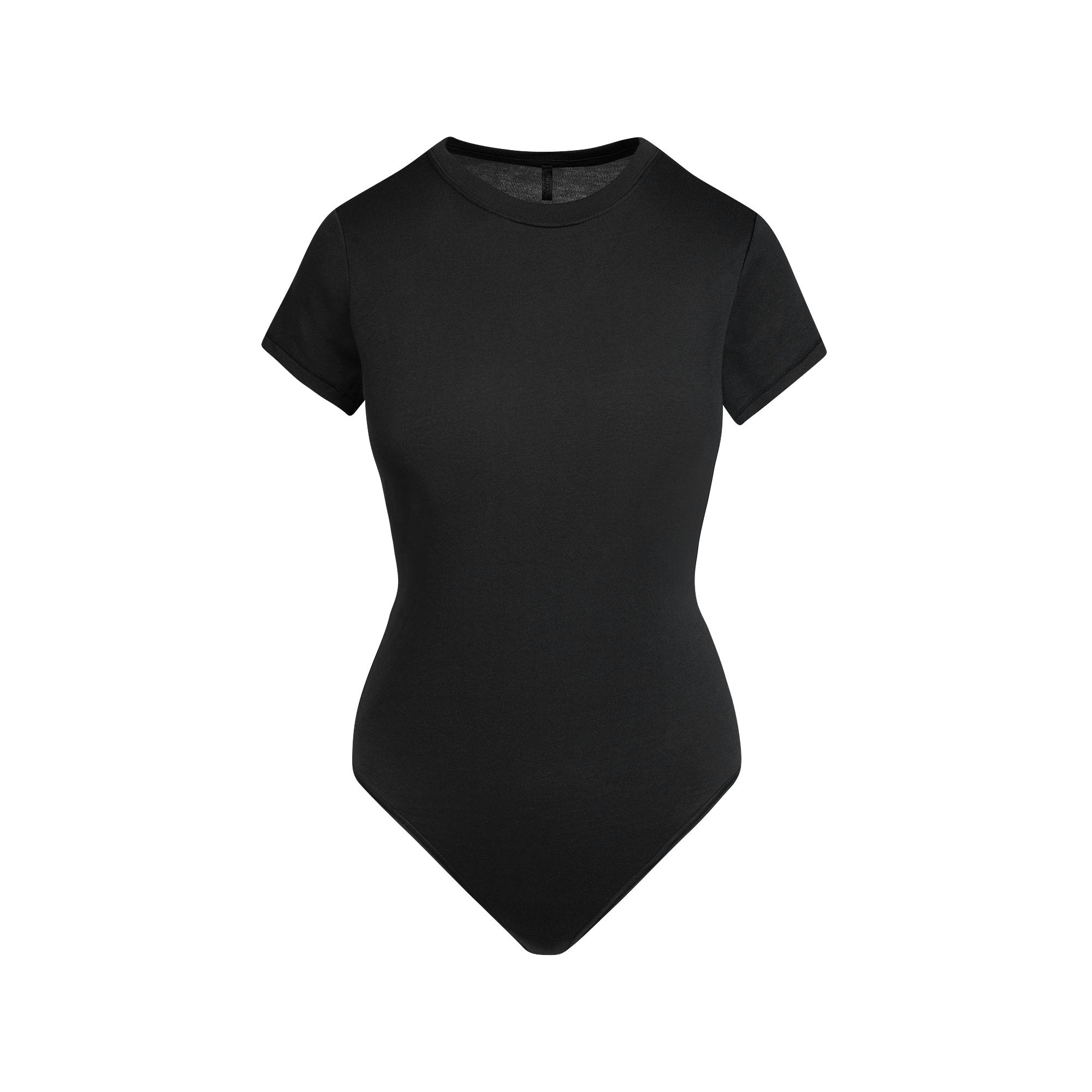RELAXED TEES T-SHIRT BODYSUIT | ONYX FLAT ON A WHITE BACKGROUND | FLT