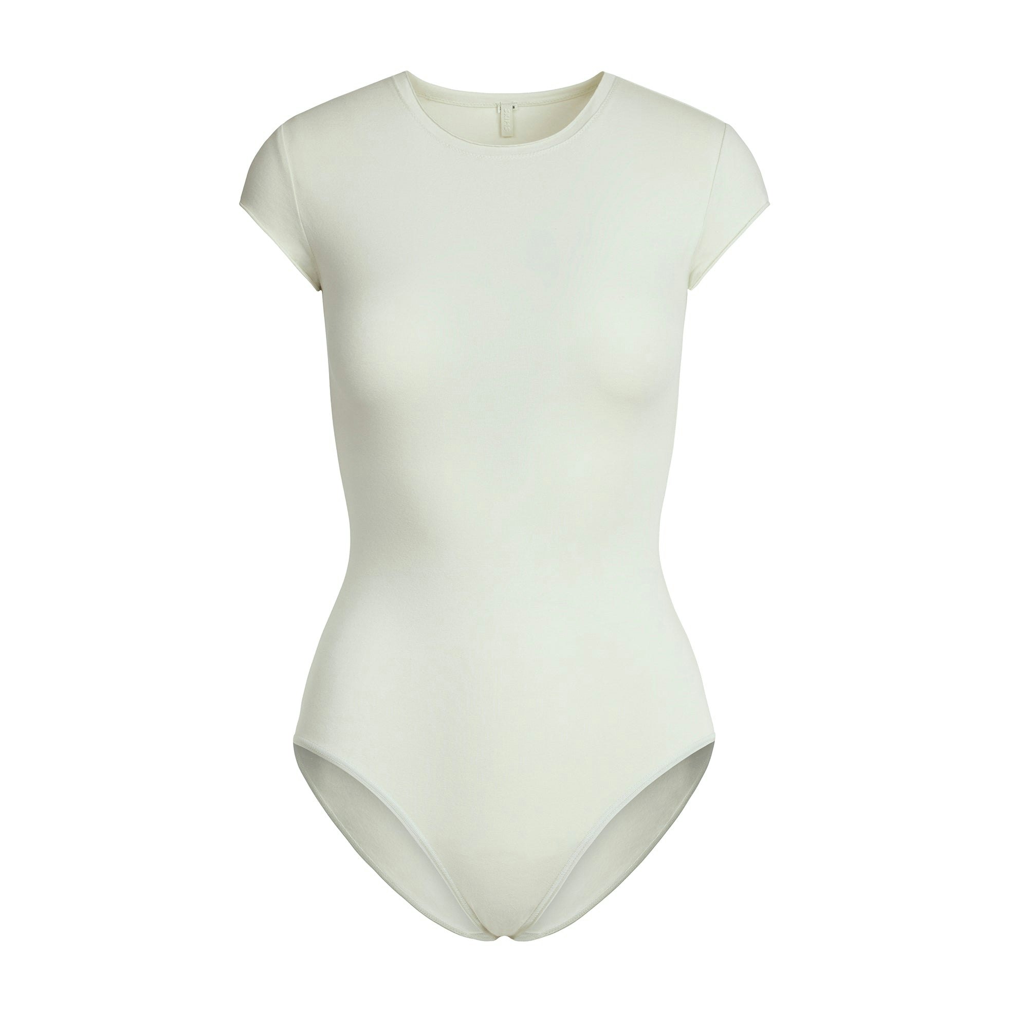 COTTON JERSEY T-SHIRT BRIEF BODYSUIT | SPEARMINT FLAT ON A WHITE BACKGROUND | FLT