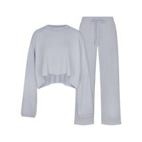 SKIMS SLEEP CROPPED LONG SLEEVE AND PANT SET