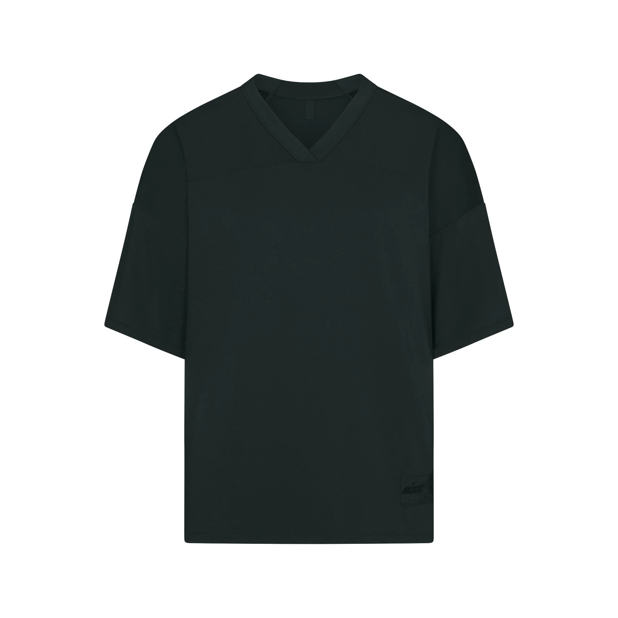 NikeSKIMS AIRY V-NECK OVERSIZED TOP | DARK TEAL FLAT ON A WHITE BACKGROUND | FLT