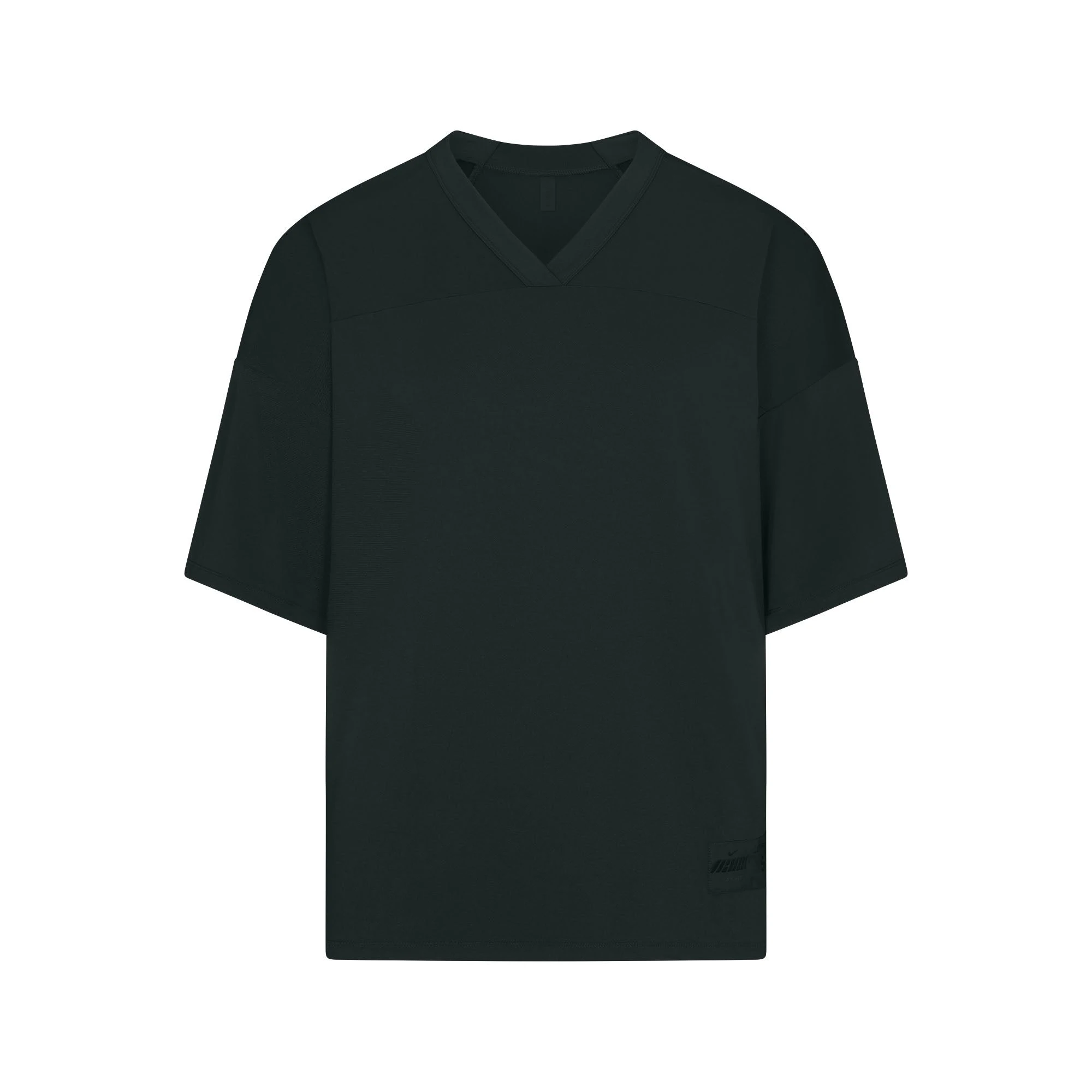 NikeSKIMS AIRY V-NECK OVERSIZED TOP | DARK TEAL FLAT ON A WHITE BACKGROUND | FLT