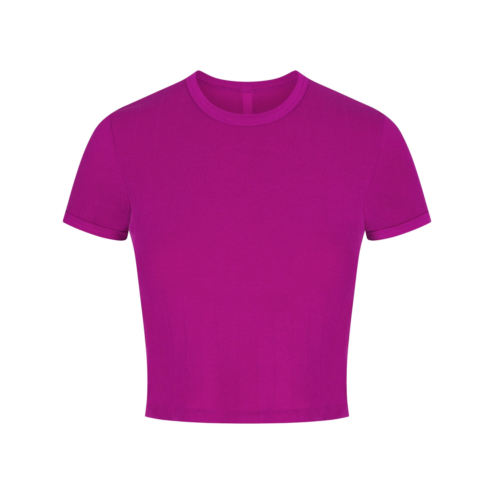 DROP NEEDLE POINTELLE BABY TEE | LOLLIPOP (T-SHIRTS) FLAT ON A WHITE BACKGROUND