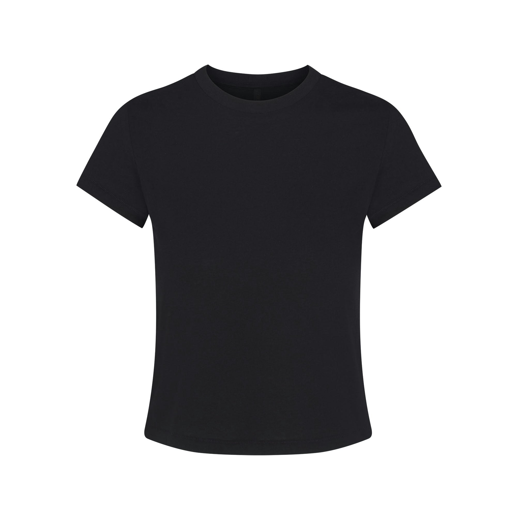 RELAXED TEES SHRUNKEN T-SHIRT | ONYX FLAT ON A WHITE BACKGROUND | FLT