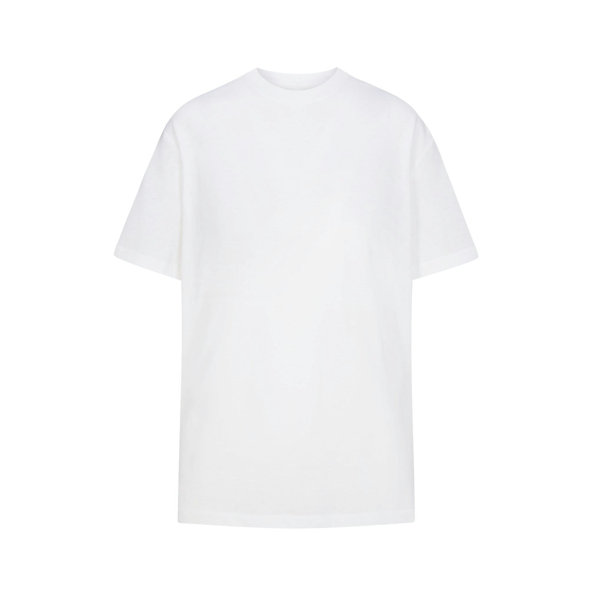 RELAXED TEES OVERSIZED LONG T-SHIRT | SNOW FLAT ON A WHITE BACKGROUND | FLT