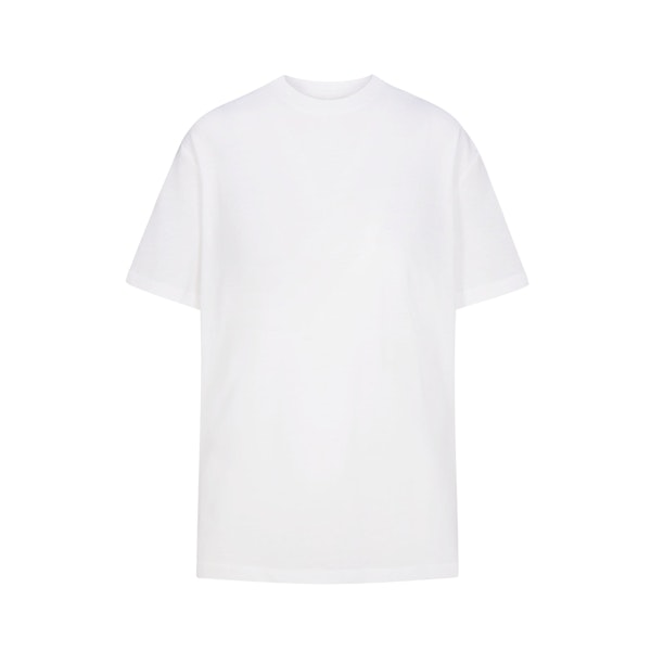 RELAXED TEES OVERSIZED LONG T-SHIRT | SNOW FLAT ON A WHITE BACKGROUND | FLT
