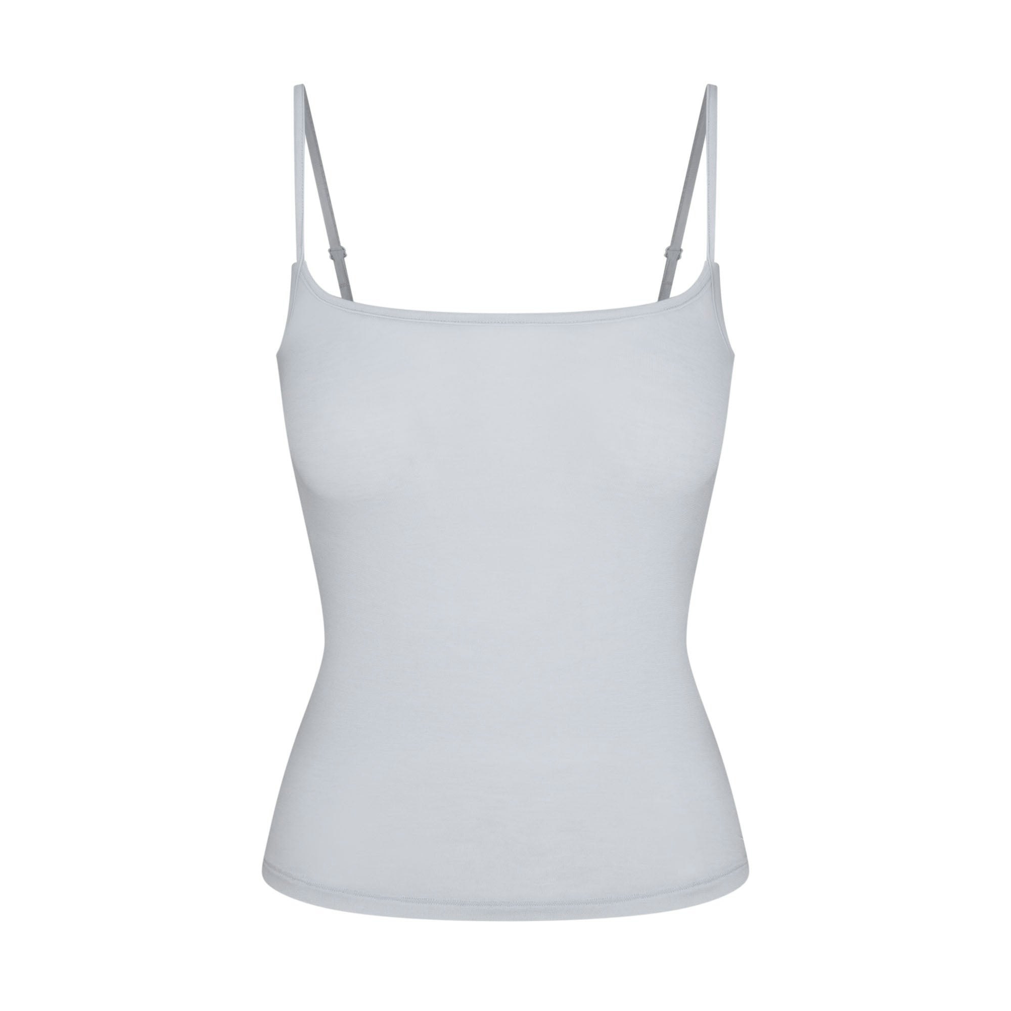 SHEER MODAL CAMI | PEARL (CAMIS) FLAT ON A WHITE BACKGROUND | FLT