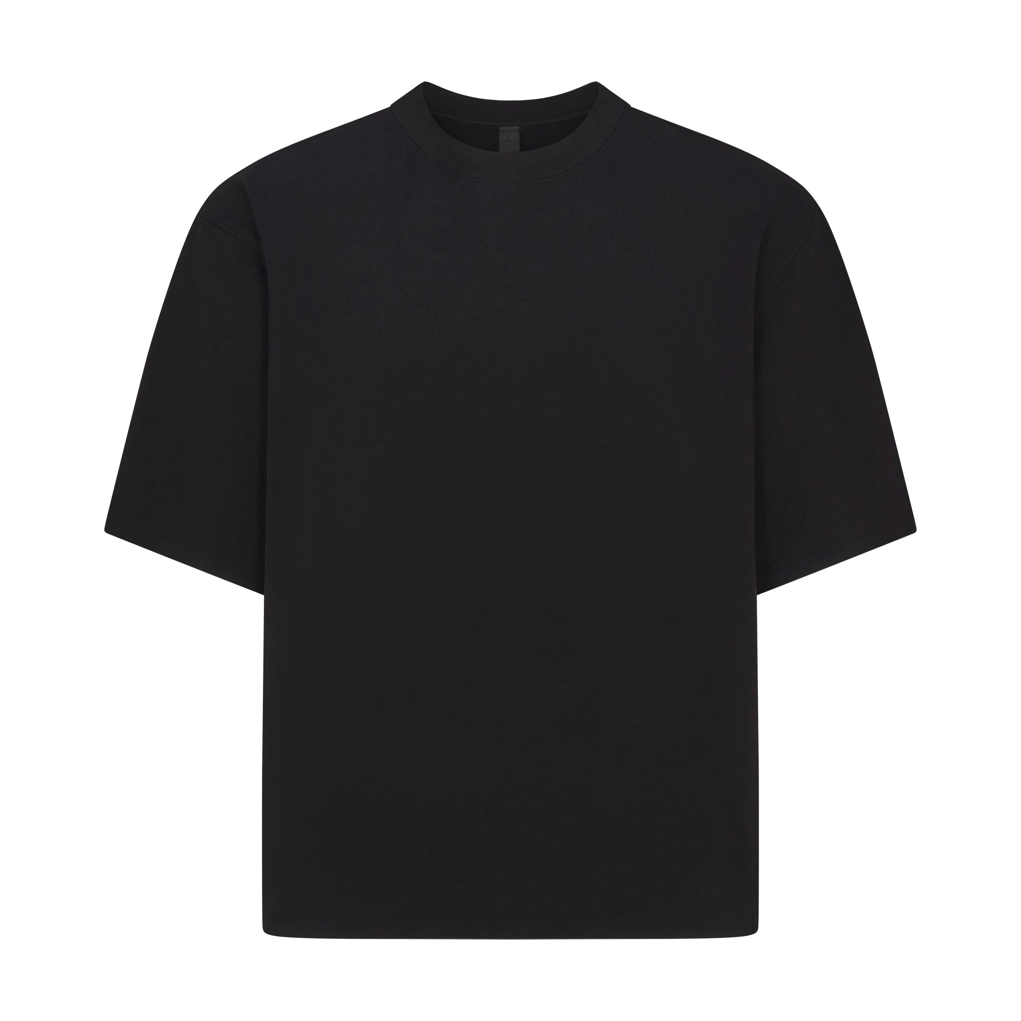 JERSEY LOUNGE MENS RELAXED MOCKNECK | OBSIDIAN FLAT ON A WHITE BACKGROUND @ | FLT