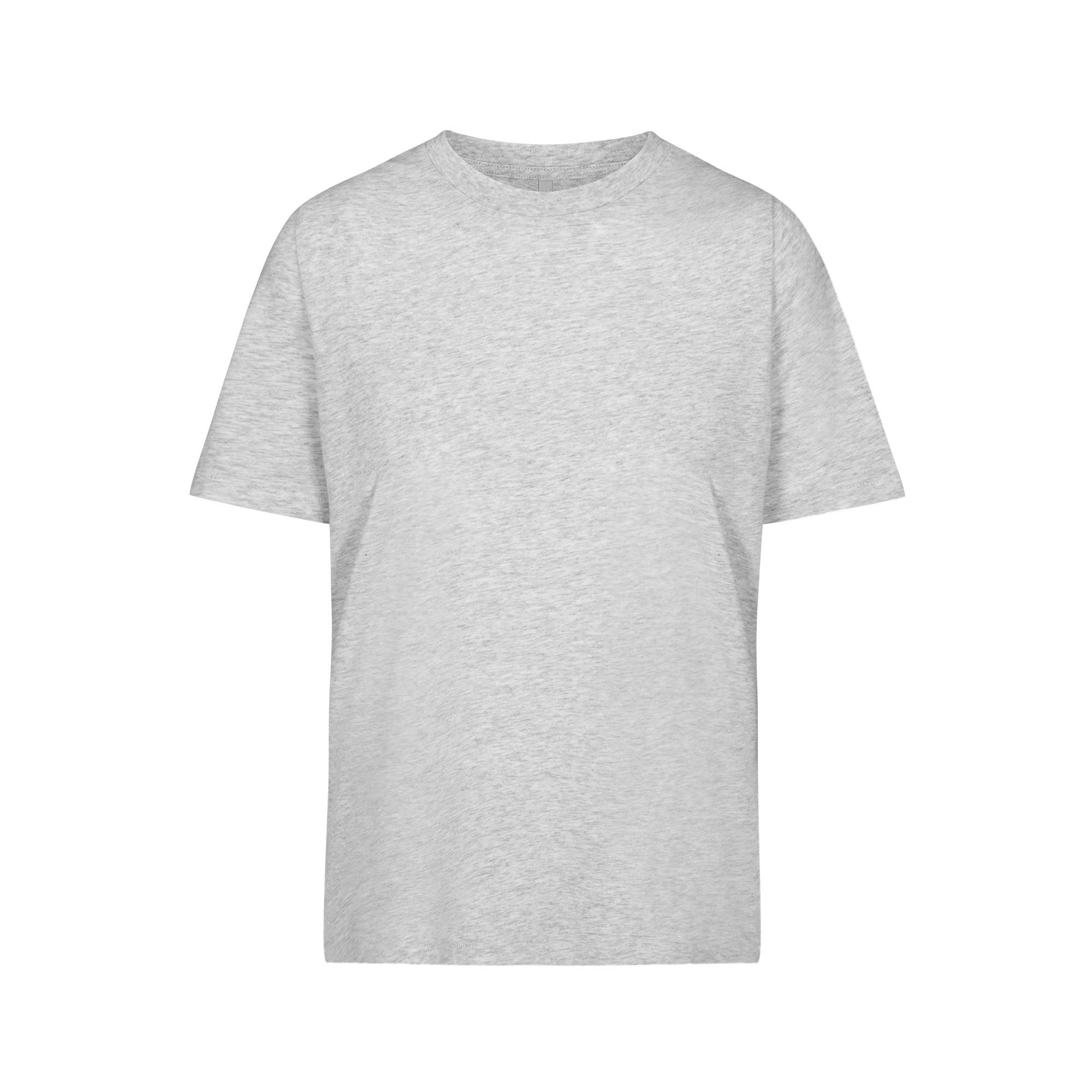 RELAXED TEES T-SHIRT | LIGHT HEATHER GREY FLAT ON A WHITE BACKGROUND | FLT