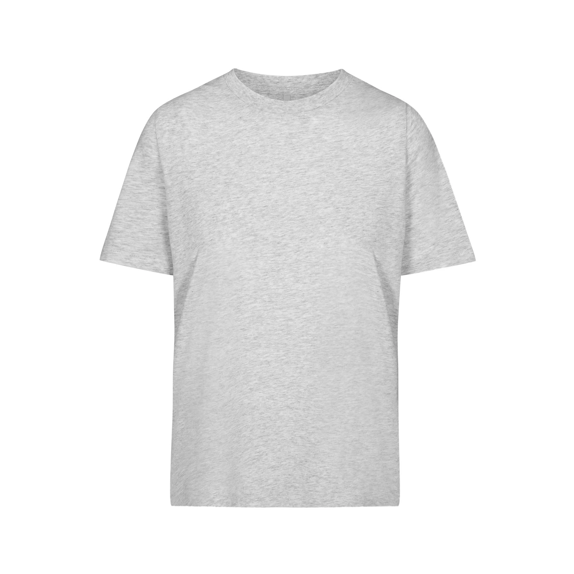 RELAXED TEES T-SHIRT | LIGHT HEATHER GREY FLAT ON A WHITE BACKGROUND | FLT