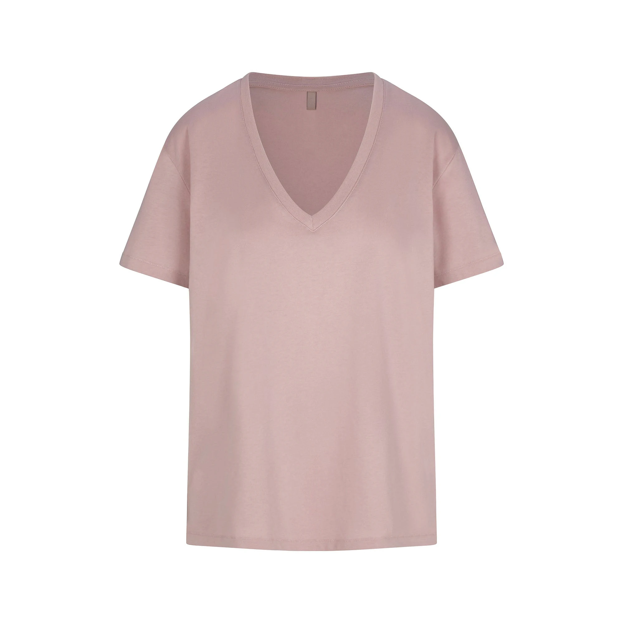 RELAXED TEES V NECK T-SHIRT | FAWNFLAT ON A WHITE BACKGROUND | FLT