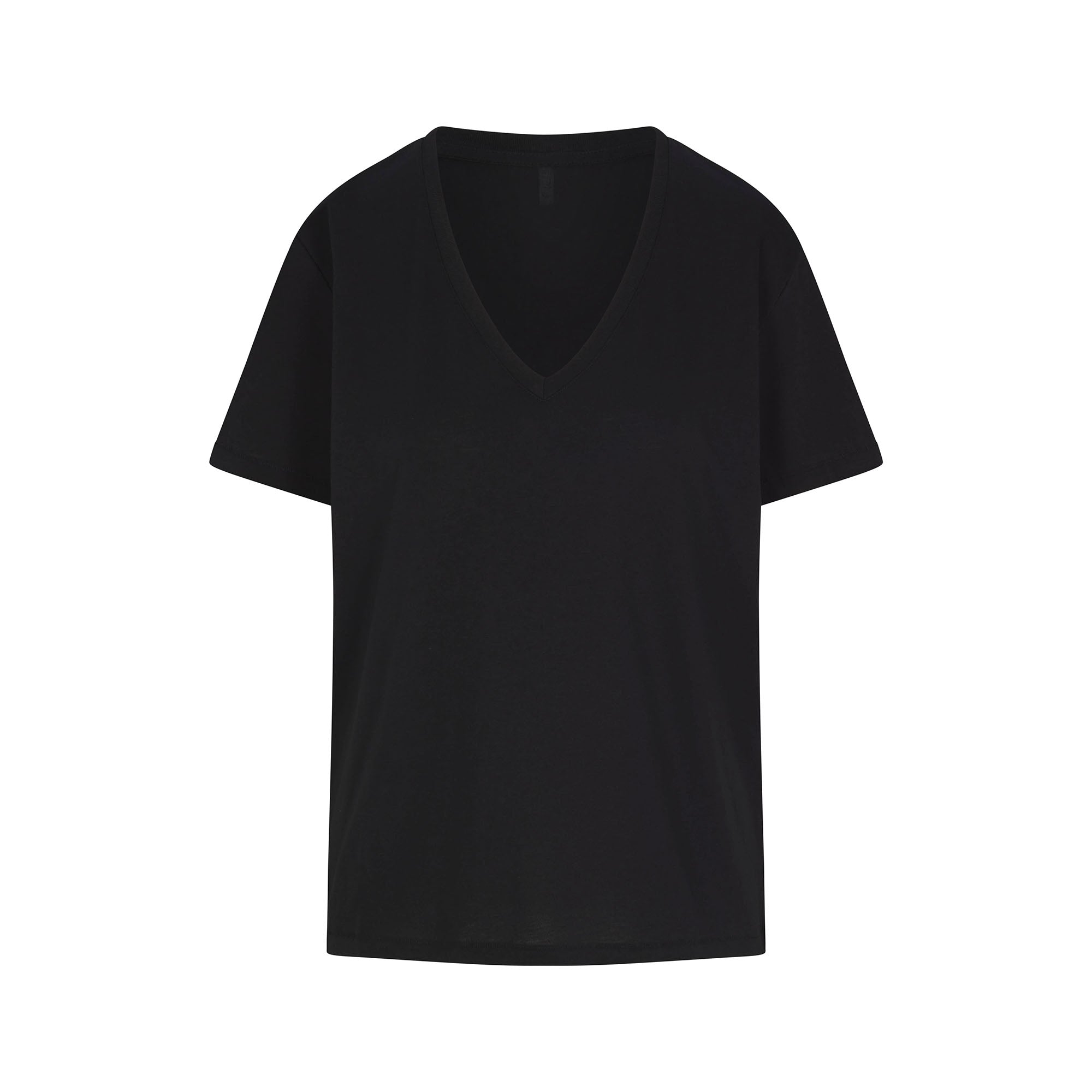 RELAXED TEES V NECK T-SHIRT | ONYX