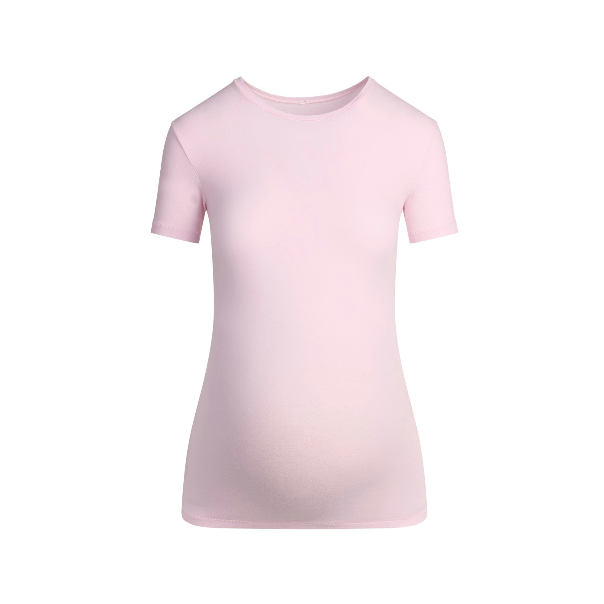 COTTON JERSEY MATERNITY T-SHIRT | CHERRY BLOSSOM FLAT ON A WHITE BACKGROUND | FLT