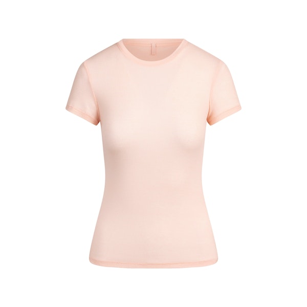 SHEER COTTON T-SHIRT | VILLA FLAT ON A WHITE BACKGROUND | FLT