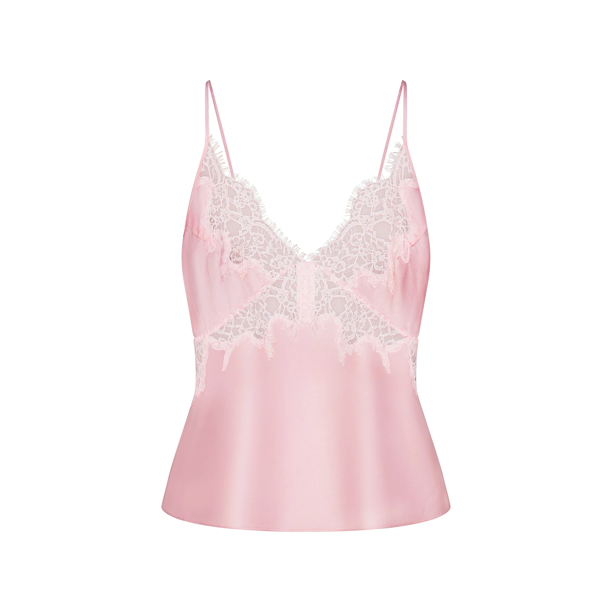 SILK LACE CAMI | PEONY TONAL FLAT ON A WHITE BACKGROUND | FLT