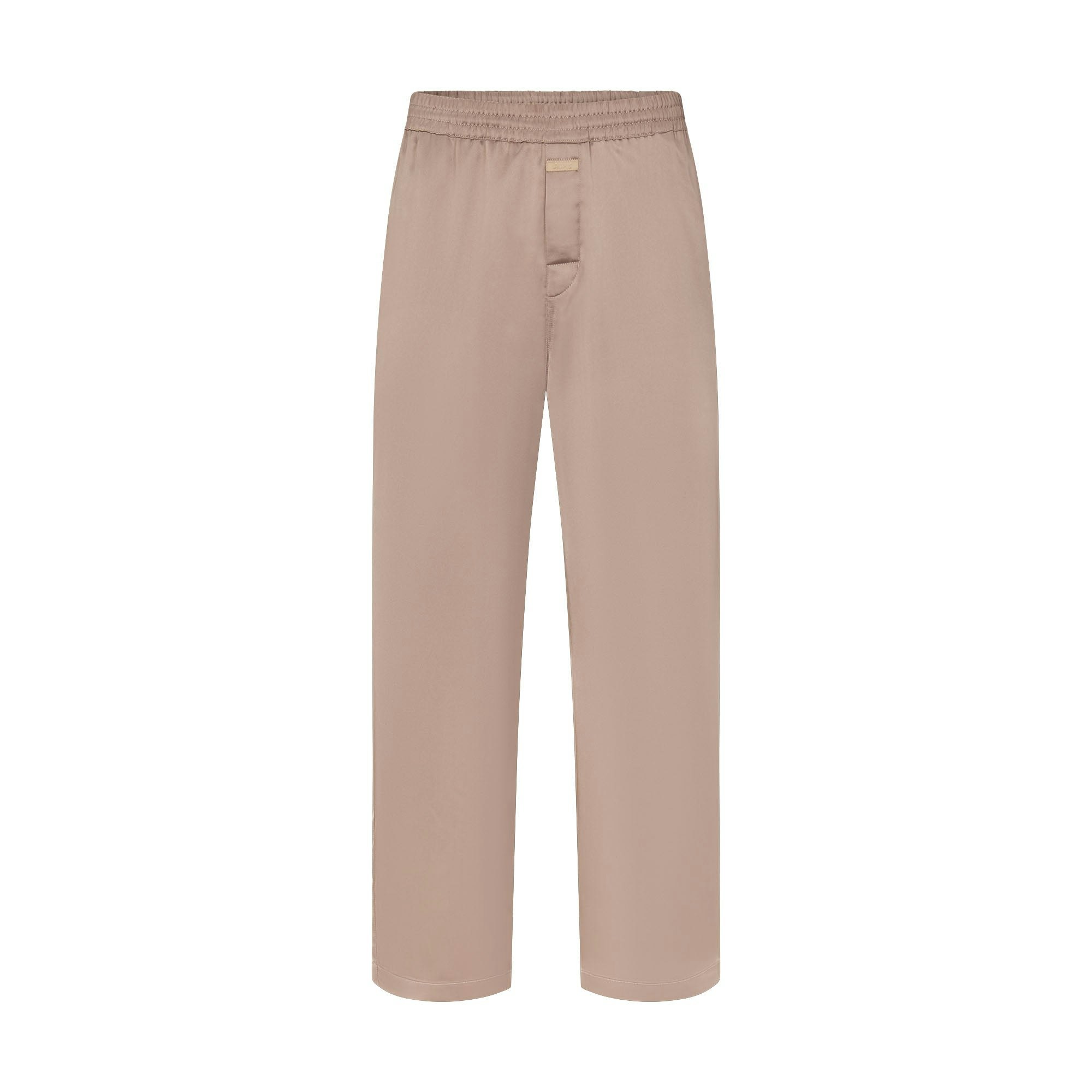 SATEEN SLEEP MENS LONG SLEEP SET | LATTE LAYS FLAT ON A WHITE BACKGROUND | FLT 