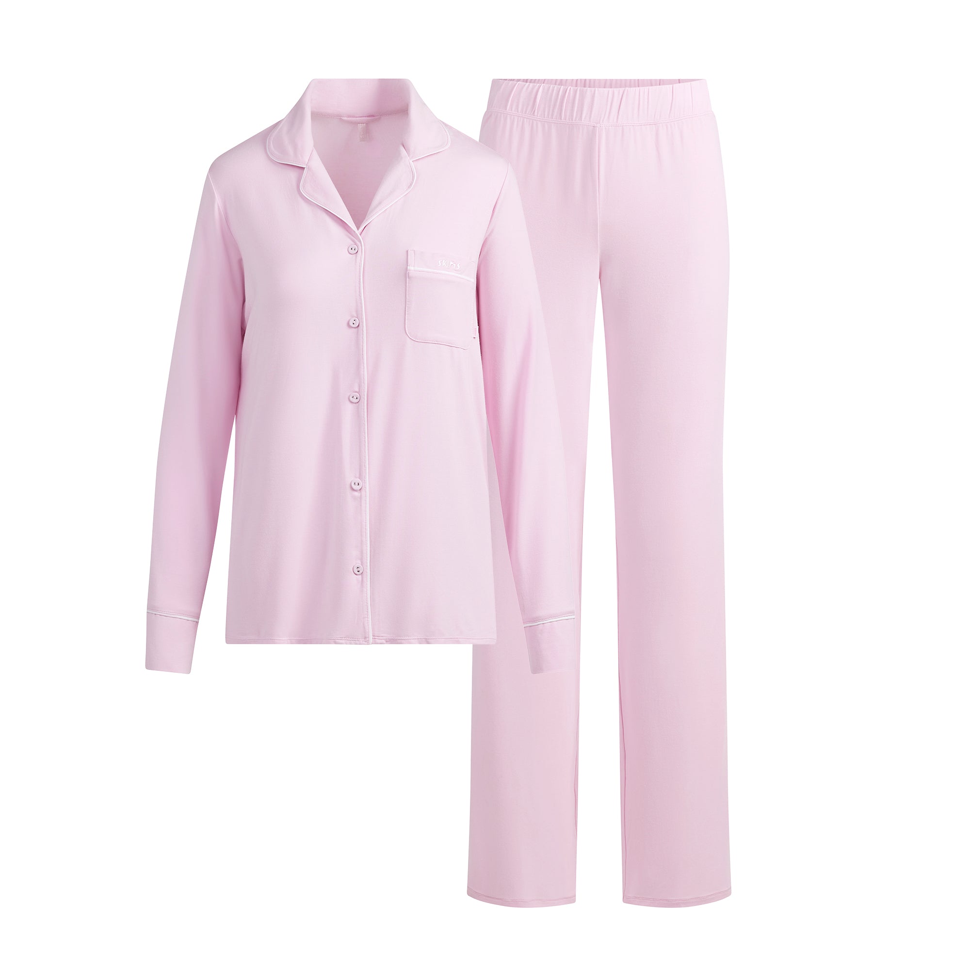 skims ロングスリーブボタンアップセット SKIMS SLEEP LONG SLEEVE BUTTON UP SET | ONYX