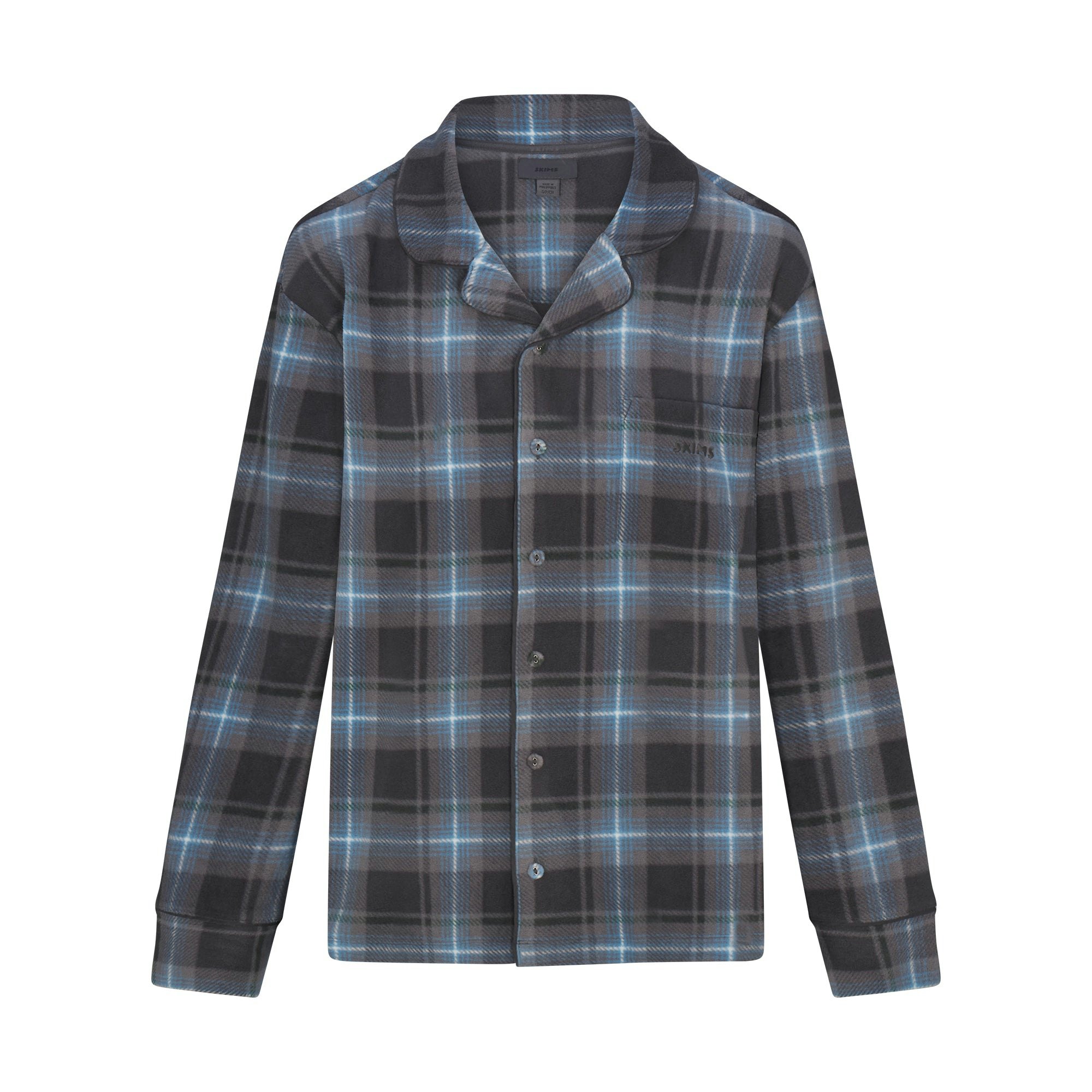 FLEECE SLEEP UNISEX SLEEP SET | GLACIER PLAID FLAT ON A WHITE BACKGROUND | FLT