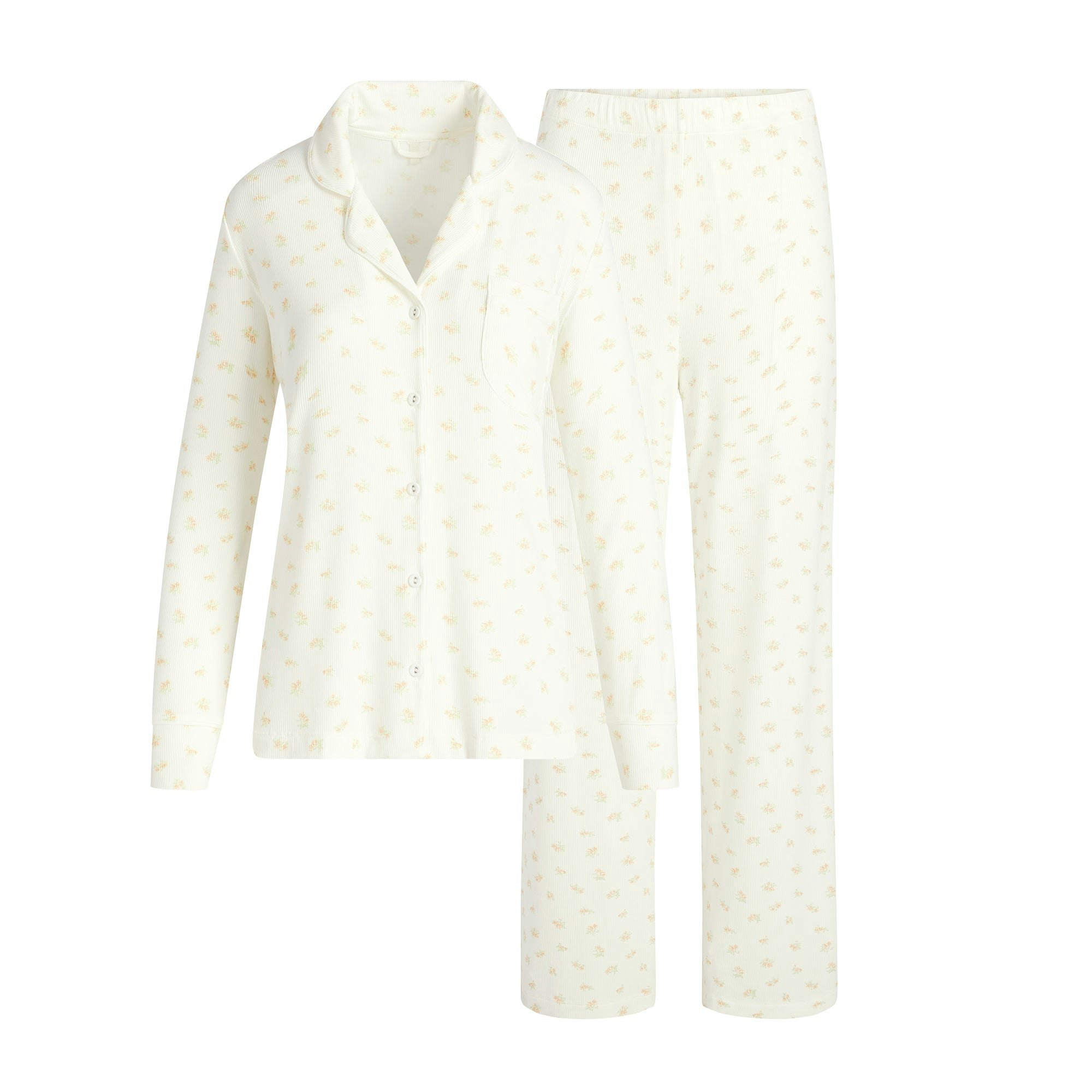 SOFT LOUNGE SLEEP SET | MARBLE GARDEN PRINT FLAT ON A WHITE BACKGROUND | FLT