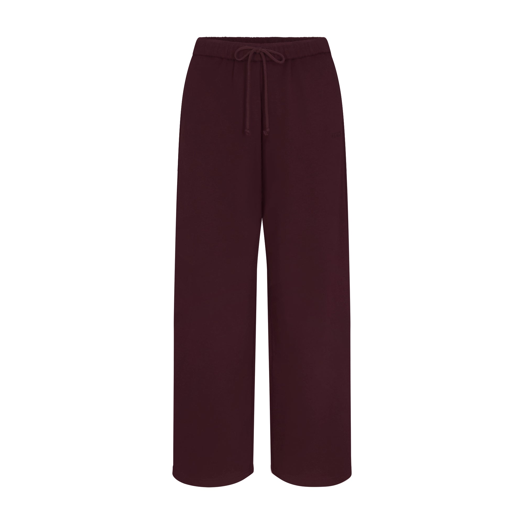 COTTON FLEECE CLASSIC STRAIGHT LEG PANT | CURRANT FLAT ON A WHITE BACKGROUND | FLT