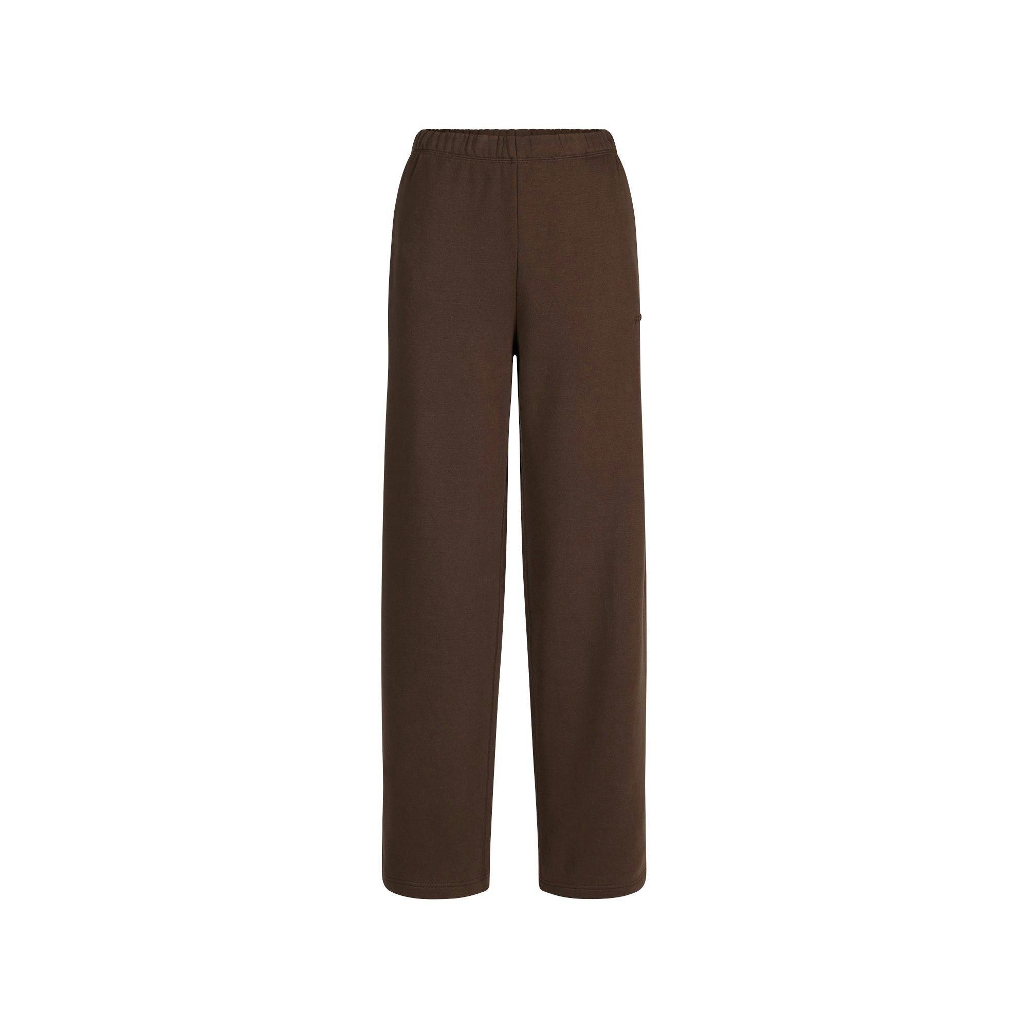 COTTON FLEECE CLASSIC STRAIGHT LEG PANT | DARK SEPIA FLAT ON A WHITE BACKGROUND | FLT