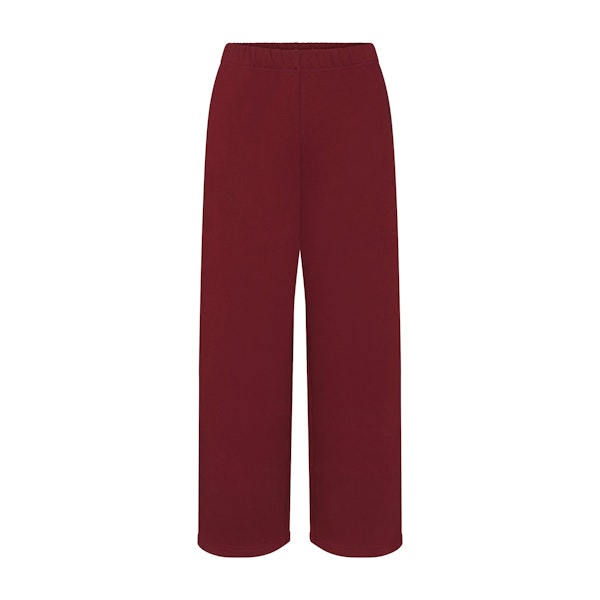 COTTON FLEECE CLASSIC STRAIGHT LEG PANT | MERLOT FLAT ON A WHITE BACKGROUND | FLT