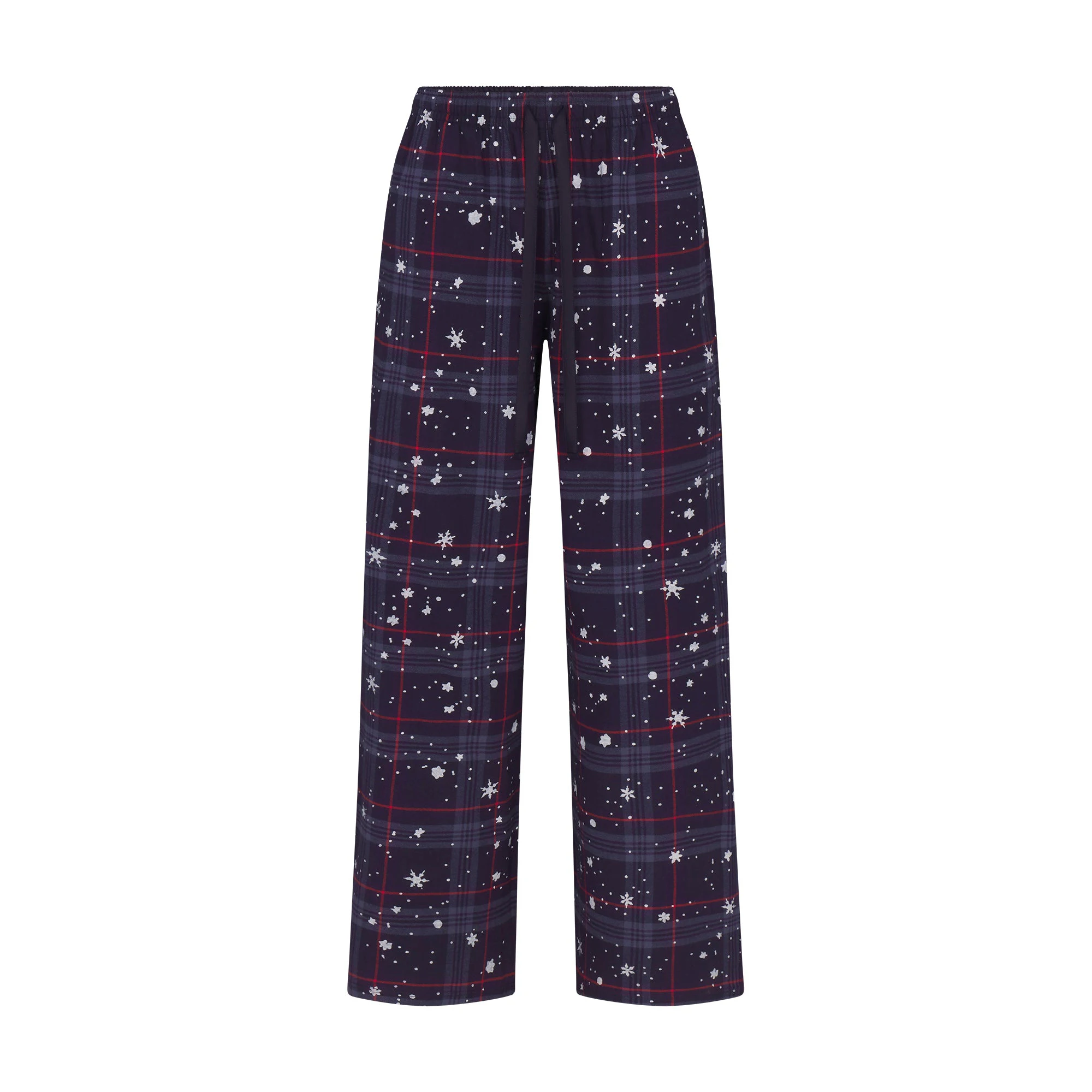 CACTUS PLANT FLEA MARKET X SKIMS SKIMS SLEEP FLANNEL PANT SET | SANTAS FAVORITE BRICK PRINT FLAT ON A WHITE BACKGROUND