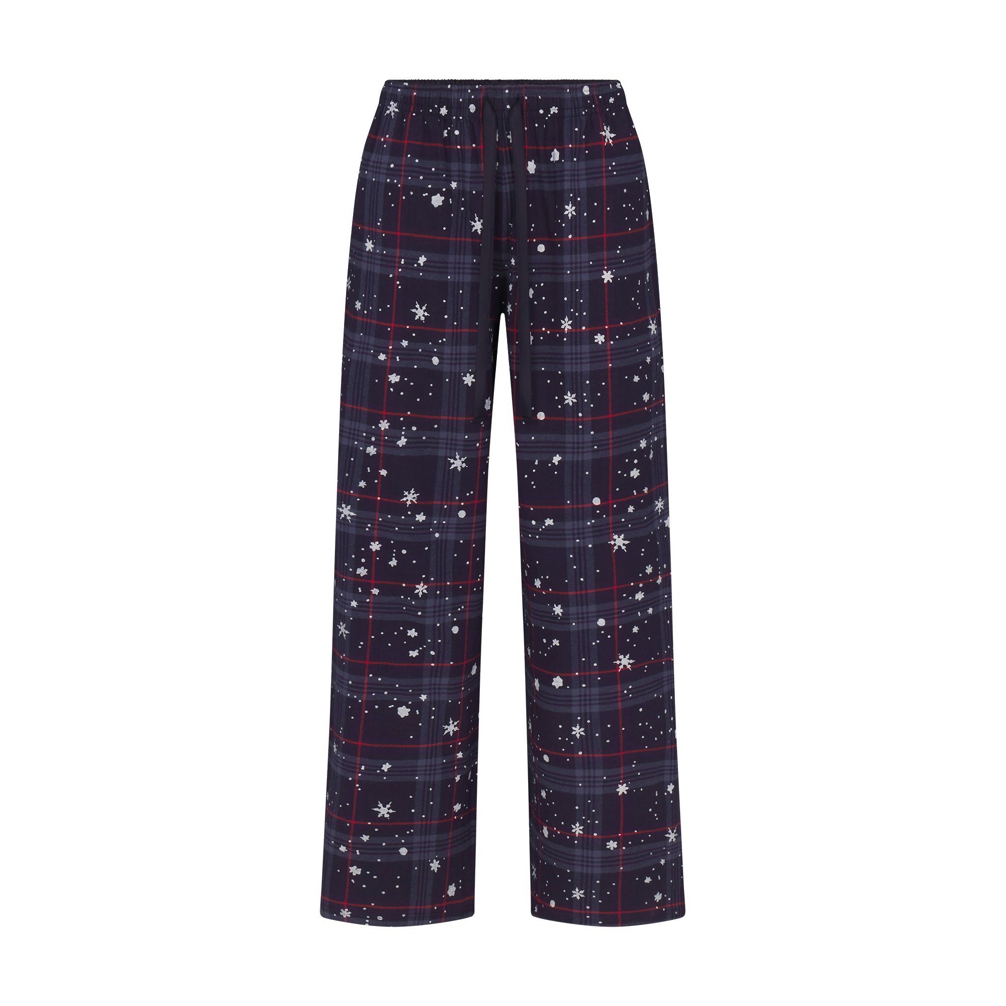 CACTUS PLANT FLEA MARKET X SKIMS SKIMS SLEEP FLANNEL PANT SET | SANTAS FAVORITE BRICK PRINT FLAT ON A WHITE BACKGROUND